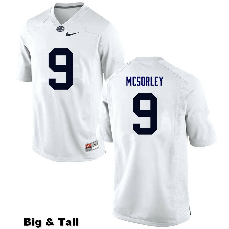 NCAA Nike Men's Penn State Nittany Lions Trace McSorley #9 College Football Authentic Big & Tall White Stitched Jersey HLD8298FO